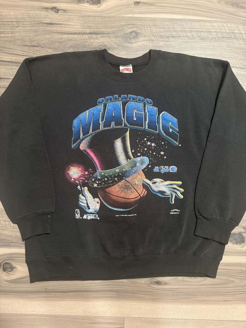 Vintage 1994 Orlando Magic NBA Basketball Graphic Sweatshirt Nutmeg Crewneck